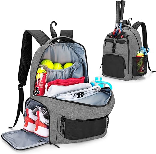 DSLEAF Tennis Bag with Shoe Compartment